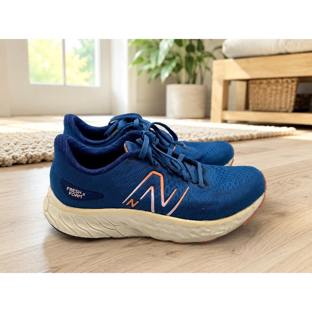 New Balance Fresh Foam X EVOZ v3 Blue Agate Orange Running Shoe WEVOZCH3 Women 8